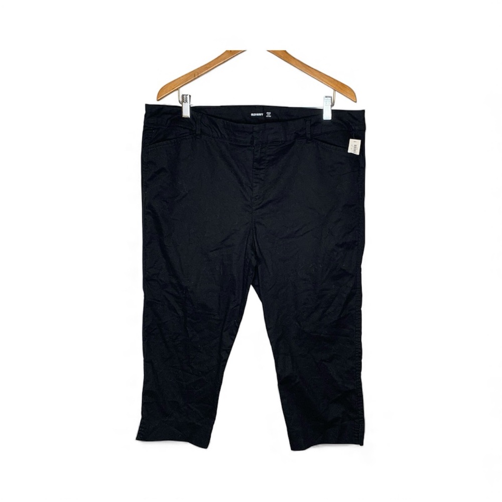 Old Navy Black Pixie Crop Mid-Rise Pant, Size 16, NWT